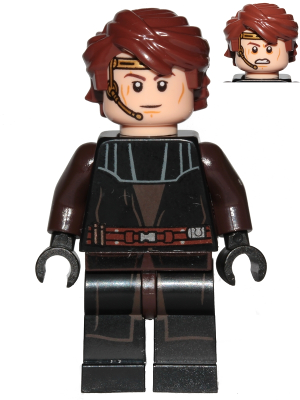 LEGO Minifigure -- Anakin Skywalker (Black Legs, Headset)-Star Wars / Star Wars Clone Wars -- SW0939 -- Creative Brick Builders